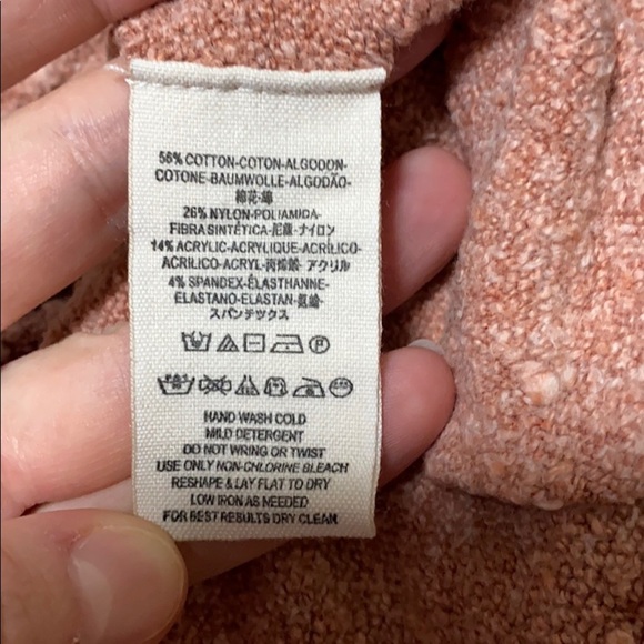 Free People Zipper-back Pullover Sweater Pink Sz XS - Picture 9 of 10